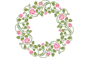 Koiranruusujen ympyrä 8 - ruusut sablonit