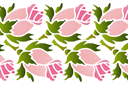 Ruusunnuppu- tupla boordi - ruusut sablonit