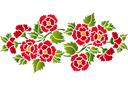 Kukka koristekimppu 031c - ruusut sablonit