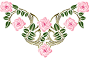Ruusukuvio Nro 50a - ruusut sablonit