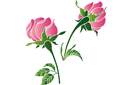 ruusut ja varret - ruusut sablonit