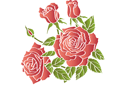 punaiset ruusut 1 - ruusut sablonit
